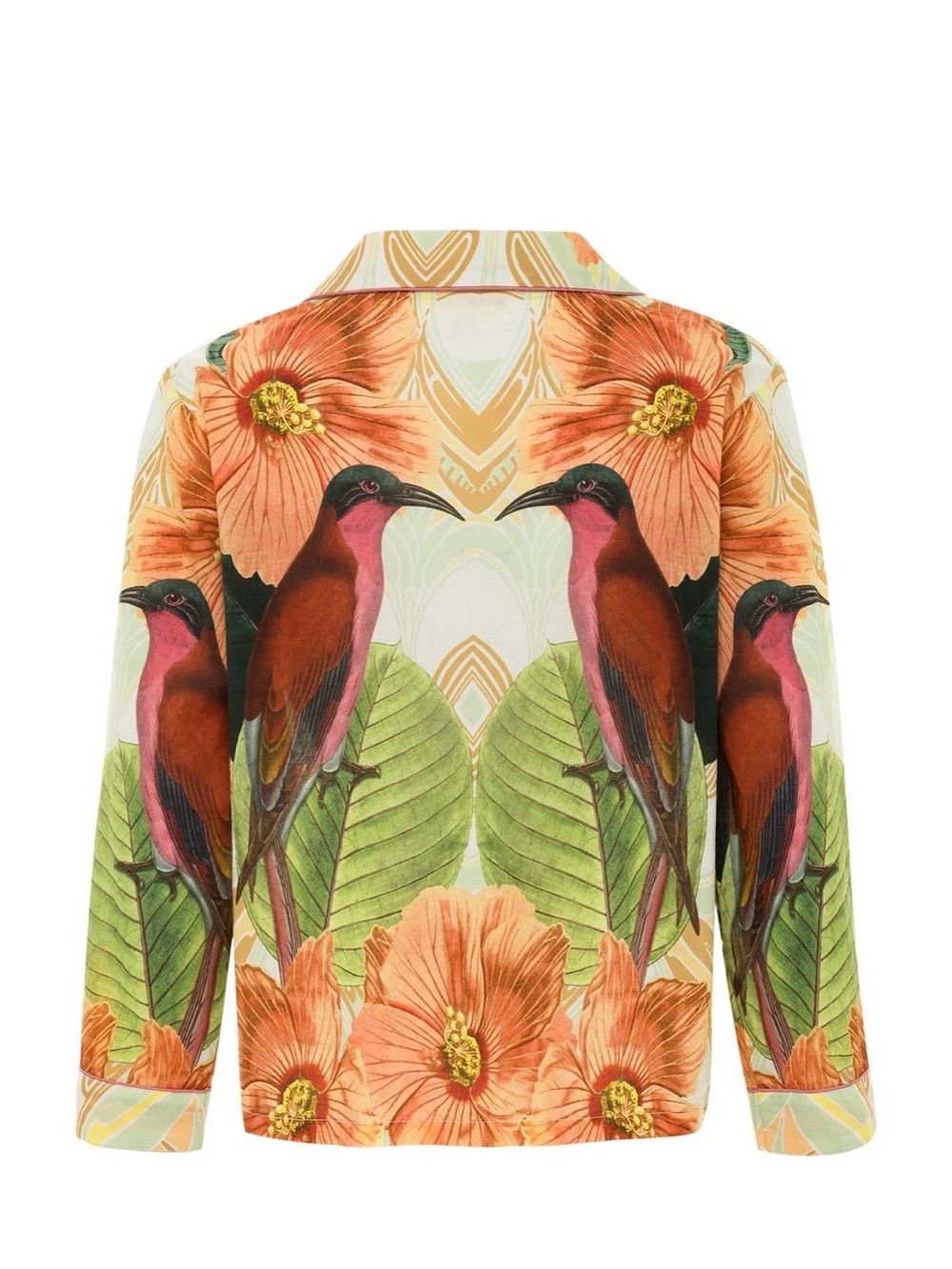 Tropical Wide-Leg Floral Pants in Orange & Green - Picture 5 of 5